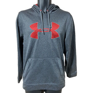 Under Armour Mens Hoodie Sweatshirt Size Medium Pullover Gray Casual Long Sleeve